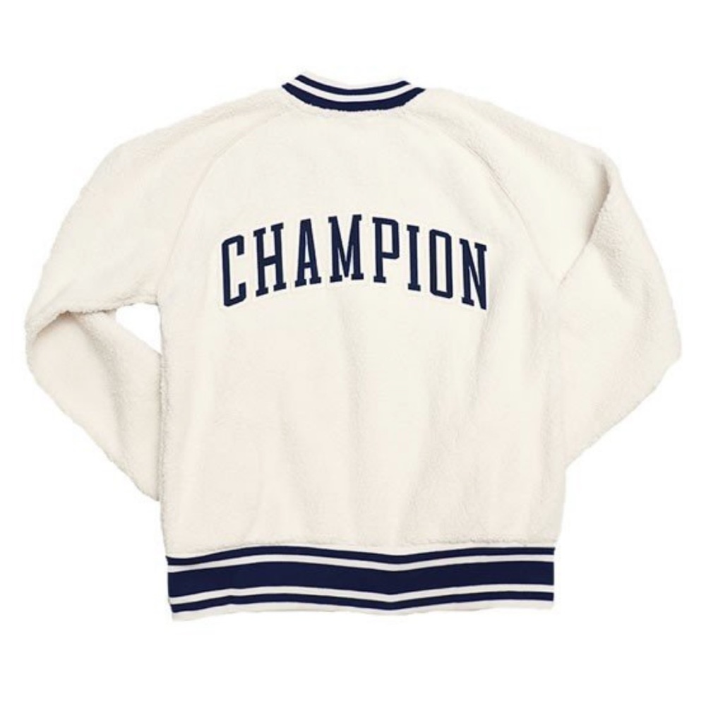 Champion Sherpa Bomber Sweater Jacket Size XS